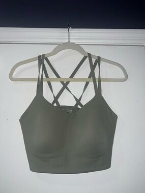 aerie Olive Strappy Longline Bralette